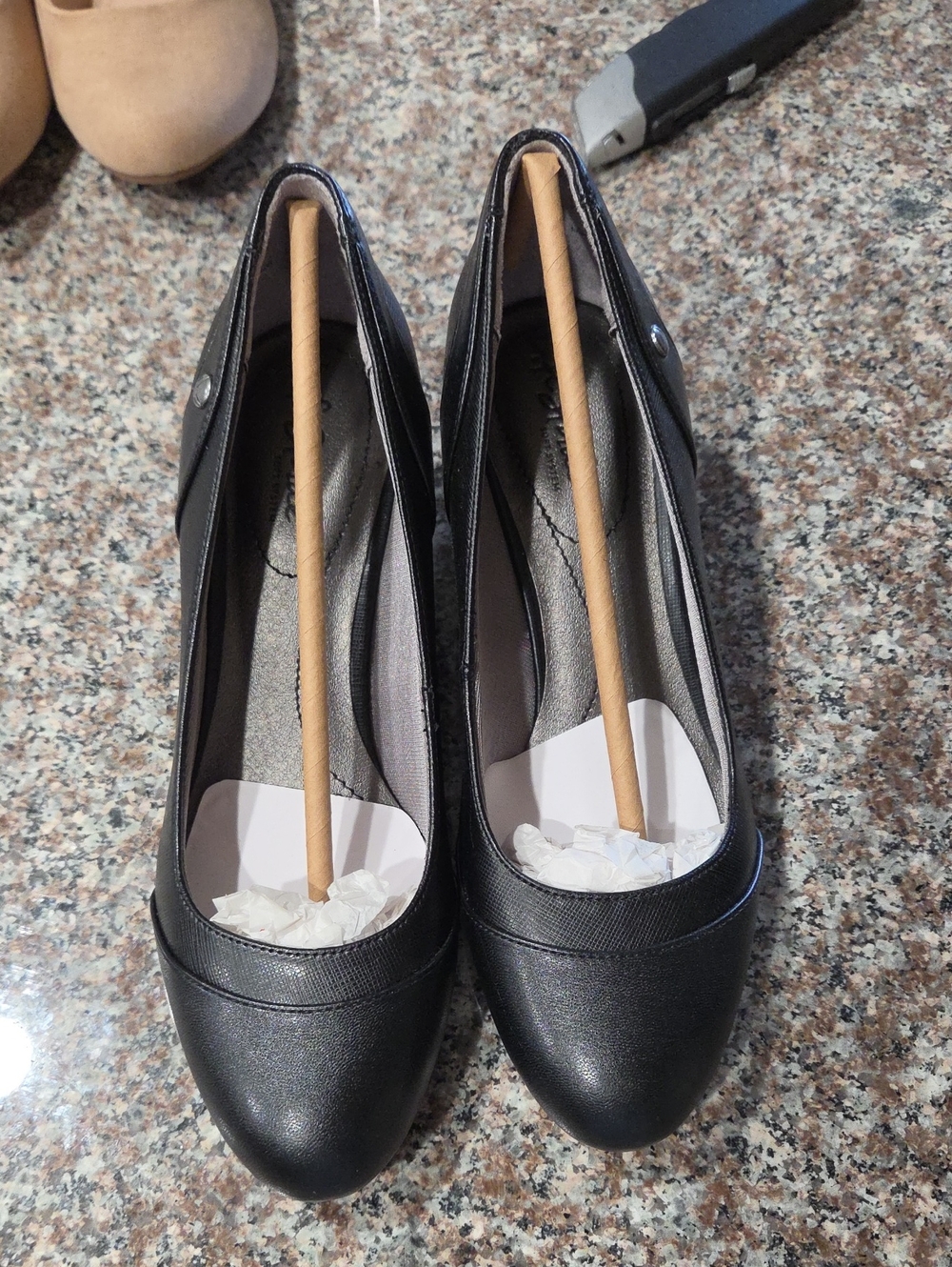 LifeStride Black Wedge Slip-On Pumps